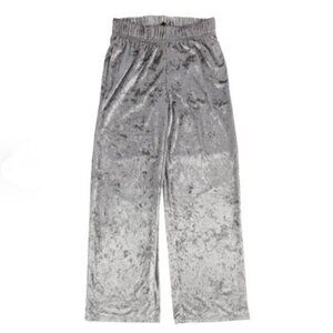 ACX Active Women's Silver Crushed Velour Sport Pants Sz L 30 Inseam Y2K